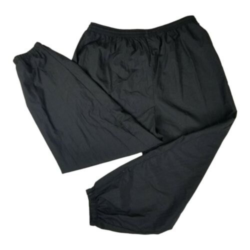 Vintage MTA PRO Athletic Nylon Pants Womens Plus Sz 3X Black Mom Zip Cuffs L29
